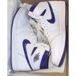 Nike Air Jordan 1 High OG Court Purple White Sneakers CD0461-151 Sz 8